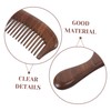 FOMIYES Sandalwood Detangling Comb for Women Long Handle Wooden Hair