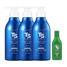(TS Trillion) New TS Cool Shampoo 500g 3 packs + TS Gold Plus Shampoo 100g 1 pack / (TS트릴리온)뉴TS 쿨샴푸 500g 3개 + TS 골드플러스 샴푸 100g 1개