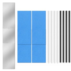 BDHI 8pcs 6mm Snowboard Repair Kit Snowboard Base Repair P-Tex Base Filler with 4 Structure Sandpaper 1 Scraper Ptex Ski Wax Repair Tuning Kit for Protecting Ski and Snowboard(Y315-1)