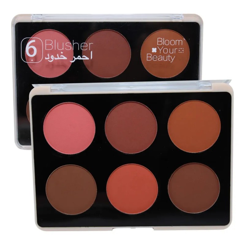 Paleta De Rubores Blush +iluminador Rosa