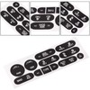 Matte Black GM Radio Button Repair Decals Sticker Kit for
