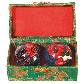 Qi Gong Sound Balls Dragon Phoenix Blue 35 mm
