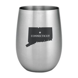 Supreme Housewares 18/8 Stainless Steel 15 oz. Stemless Wine Glass, Unbreakable and Shatterproof Metal, for Wine and Beverage (Connecticut)
