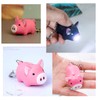 YYaaloa 3pcs Piggy Design Keychains Led Keychains Flashlight Sound Rings