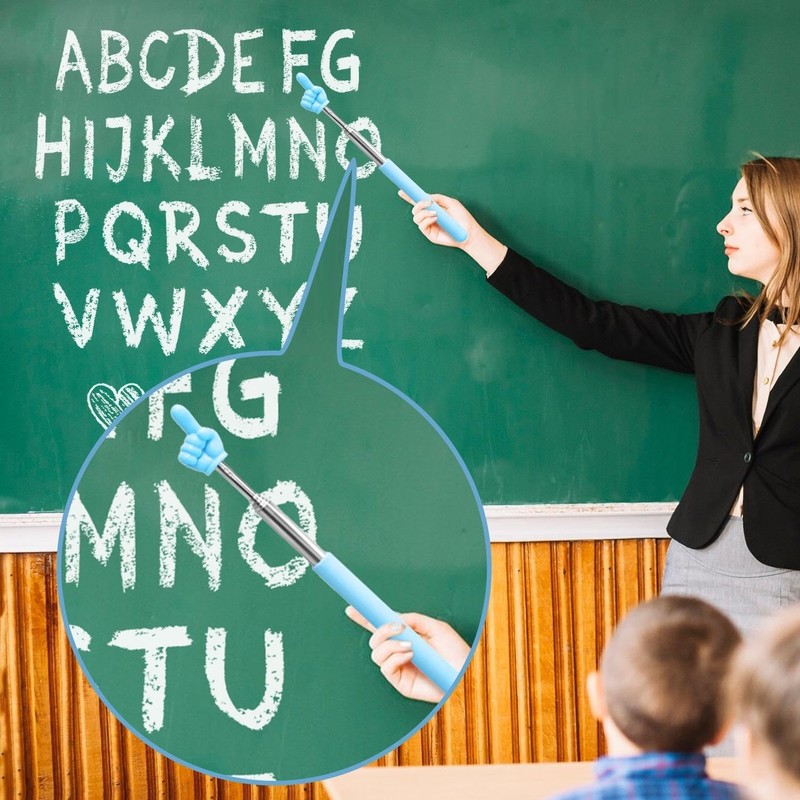 4 Pieces Finger Pointers, Retractable Mini Pointers, Finger Reading Points