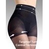Aaronano 2 Pairs Women's Control Top Pantyhose Shaping Sheer Tights