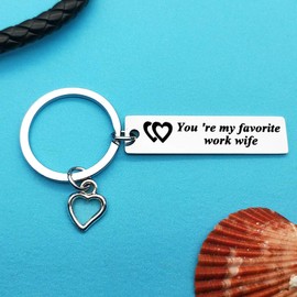 Colleague Gifts for Women You are My Favorite Work Wife Keyring Coworker Keyring Farewell Gifts Christmas Birthday Retirement Gifts Leaving Gifts for Colleague