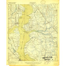 YellowMaps Orange Park FL topo map, 1:62500 Scale, 15 X 15 Minute, Historical, 1918, 20.3 x 16.4 in - Tyvek
