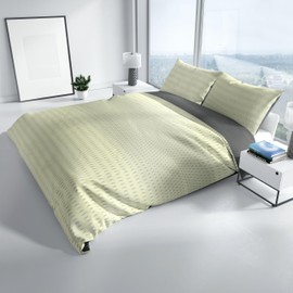Leonado Vicenti Bed Linen Seersucker Microfibre Set Plain Duvet Cover 135 x 200 / 155 x 200 / 155 x 220 / 200 x 200 / 200 x 220 / 240 x 220 cm