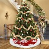 DMSELL Christmas Tree Skirt Red and White 90cm/36in, Large Christmas