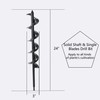3in Wide 24in Long Metal Earth Auger Drill Bit, Steel