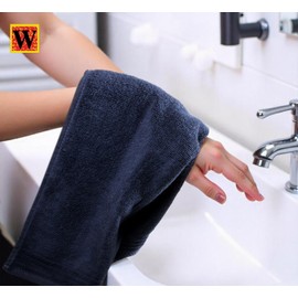 Westlane Linens Hand Towels Set of 4 – 100% Egyptian Cotton 700 GSM Zero Twist 40x64 cm Super Soft & Highly Absorbent Feather Light Thick Bathroom Towels