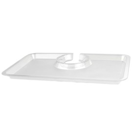 Homeford Clear Appetizer Plastic Plates Cup Holder Slot, 8-inch, 12-Count