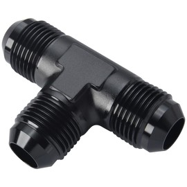 Podavelle Aluminum 10AN Male Flare Fuel Hose Tee Fitting Adapter Black