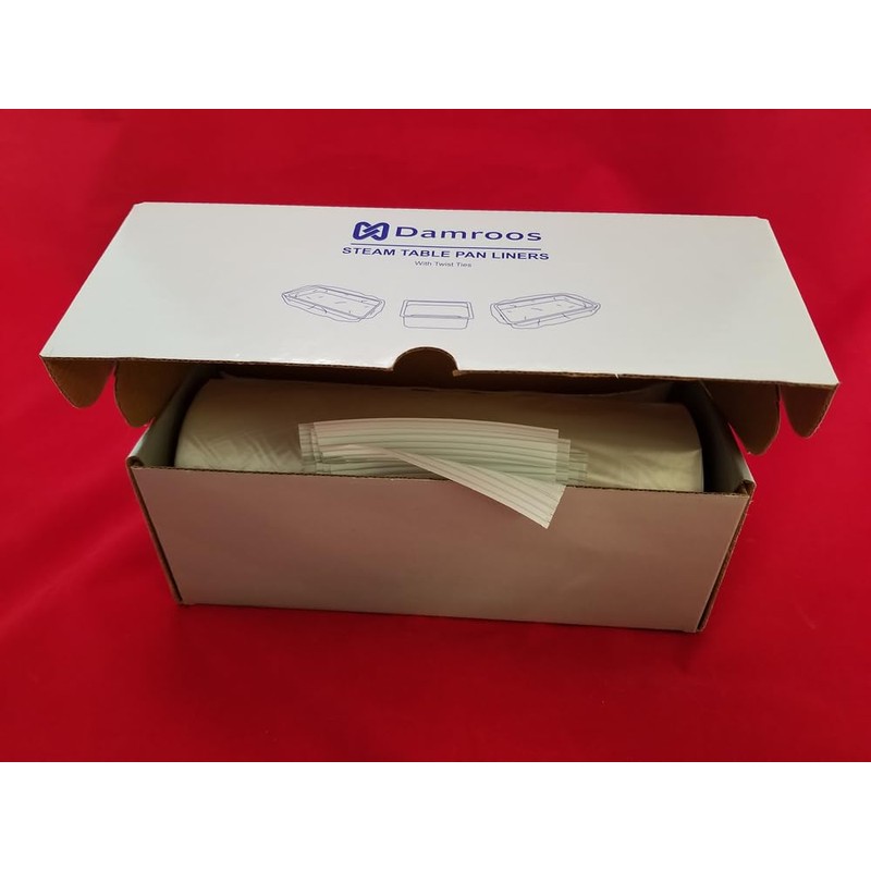 Damroos 250 Steam Table Pan Disposable Liners, Suitable for 1/3