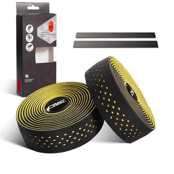 CNCLOL Road Bike Handlebar Tapes,2350mm Bicycle Handlebar Tapes,Yellow