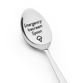Emergency Icecream Spoon Gifts for Bestie Best Friend Graduation Birthday Gift for Sister Brother Daughter Son Gifts for Ice Cream Gelato Lover Gifts for Mom Dad Fathers Mothers Day Gift for Women Men