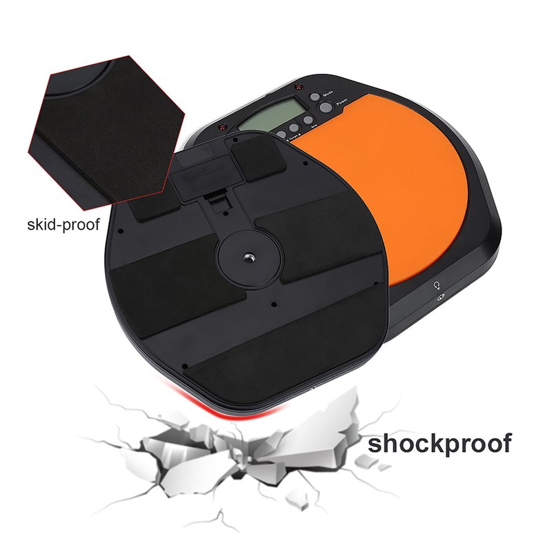 Practice Drum Pad Set, Multifunctional Drum Practice Pad with Headphones