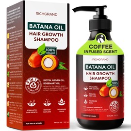 Batana Oil Shampoo for Hair Growth - Routine Shampoo for Thinning Hair for Women & Men - 9-in-1 Natural Hair Loss Shampoo with Biotin, Rosemary Oil - Thickening Hair Treatment & Regrowth