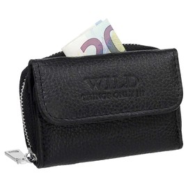 Ledershop24 Gift Set – Mini Men's Women's Purse Party Purse Coin Purse Mini Purse Coin Purse 5510 Cowhide 9.5 cm Various Colours Black, Brown, black, Modern