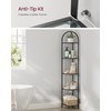 VASAGLE 5-Tier Corner Shelf Stand, Corner Bookshelf, Bathroom Organizer, Plant