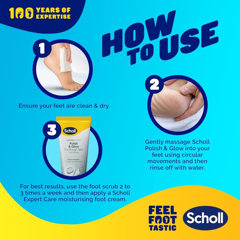 Scholl Expertcare Polish & Glow for Rough Skin Foot Scrub
