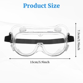 GENZYRE 2Pcs Safety Goggles, Clear Shower Face Shield Onion Goggles Protective Eyewear, Adjustable Eyelash Extension Eye Shield After Cataract Surgery