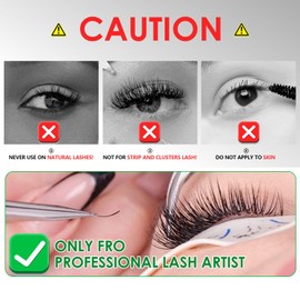 La Maesii Lash Extension Glue/0.17fl.oz/5ml/0.8 Sec Drying/Retension - 8 Weeks/Black Adhesive/Professional Supplies Salon Use for Lash Tech