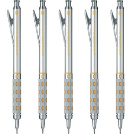 Pentel GraphGear 1000 Mechanical Pencil, 0.03 inch (0.9 mm), 5 Pens PG1019