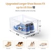 Amllas 12 Pack Clear Shoe Boxes Stackable,Shoe Storage Boxes for