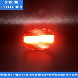 MGMSINYO Rear Fender Reflector Bicycle Accessory Bike Part Oval Mugguard Safety Warning Night Riding One Screw Red 1pcs