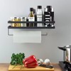 Spice Rack Organizer Wall Mounted with Paper Towel Holder, Bathroom