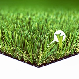 GRASS EXPRESS Artificial Grass Turf, 1ft x 51ft (51 ft²) 1.38 in Pile Height Indoor Outdoor Synthetic Realistic Faux Fake Astroturf Rug Carpet Mat for Balcony Decor Playground Patio Dogs