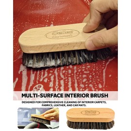 PRO Car Interior Cleaning Kit (9-Piece) - Deep Clean Tools for Leather, Dashboard & Upholstery | Boar Bristle Brush, Dual-Sided Scrub Sponge, Microfiber Towels, Polish Scrub Mitt, Detailing Brushes