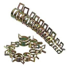 100 Pcs Spring Band Type Clamps Vacuum Fuel Hoses Line, Pipe Tube Clamp Fasteners Assortment Kit, 6/7/8/9/10/11/12/13/14/15mm