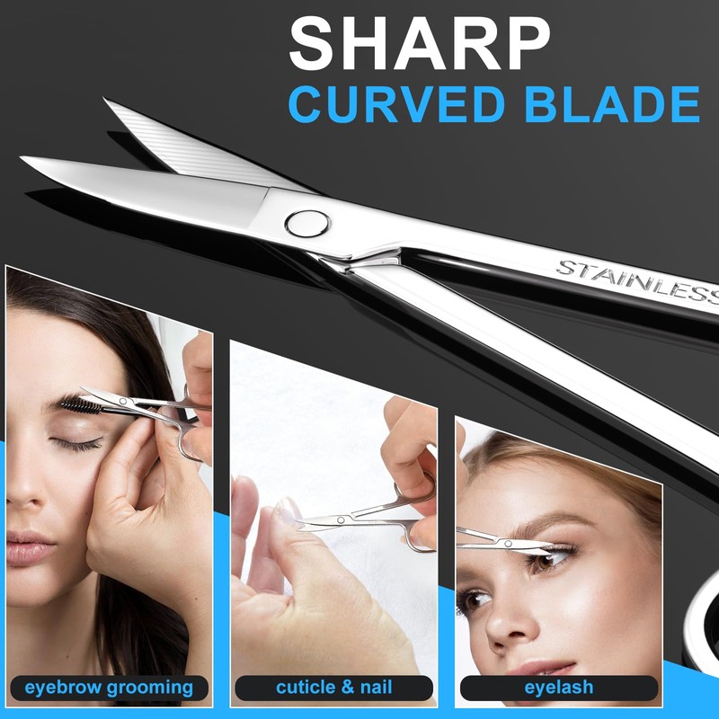 Men's and Women's Facial Hair Small Scissors, Eyebrow, Nose, Beard,