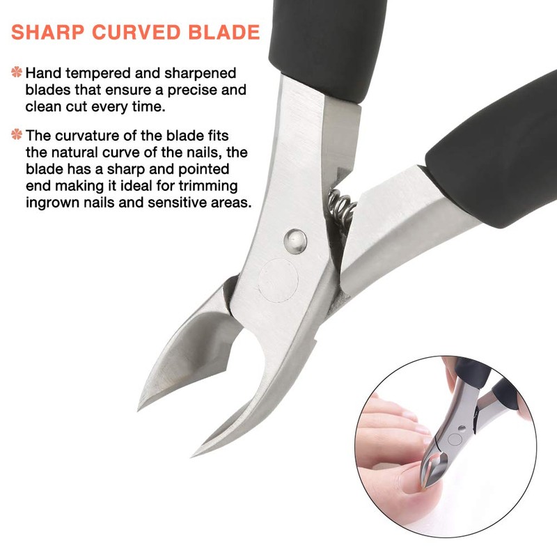 BEZOX Toe Nail Clippers for Thick or Ingrown Nails -