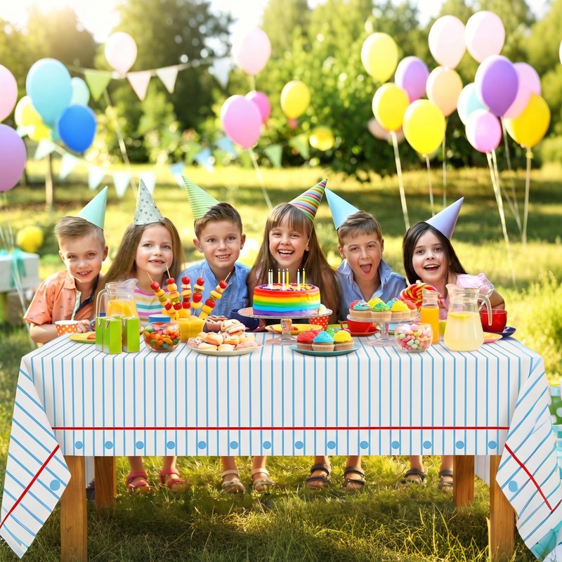 Deffdns Back to School Tablecloth,3 Pack 54 x 108 Inches