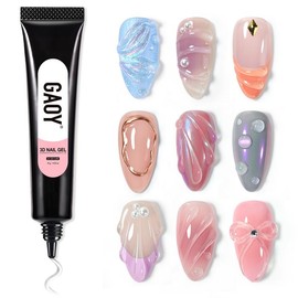 GAOY 3D Nail Gel, 15g Clear Sculpting Gel for Carving, Molding and Painting Nail Art Designs, Nail Glue for Rhinestone Gems Decoration - Color: 15g Rhinestone Glue