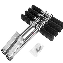 Telescopic 4 Step Boat Ladder 316 Stainless Steel Drop Ladder Stable Swim Step Dual Vertical Telescoping Tube