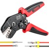 YUWEIC Ratcheting Wire Crimping Tool for AWG 24-16 Open Barrel