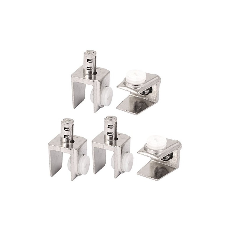 Sourcingmap 3mm-8mm Thickness Bathroom Shelf Glass Clip Clamp Bracket Support