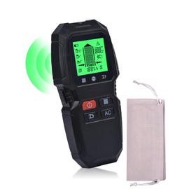 Line Detector Detector 5 in 1 Wall Scanner Detector - Multifunctional Stud Detector with LCD Display & Acoustic Alarm for Finding Power Lines, Wooden Beams and Metal Pipes