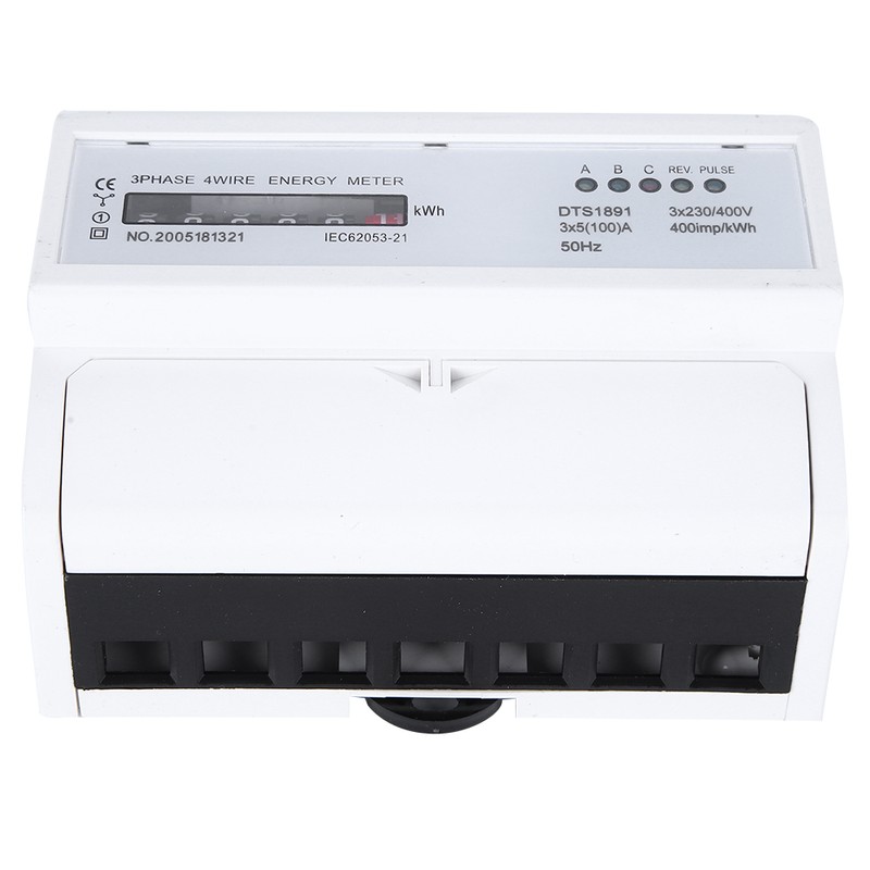 3 Phase 4‑Wire Meter DTS1891 High Accuracy 7P Counter Rail