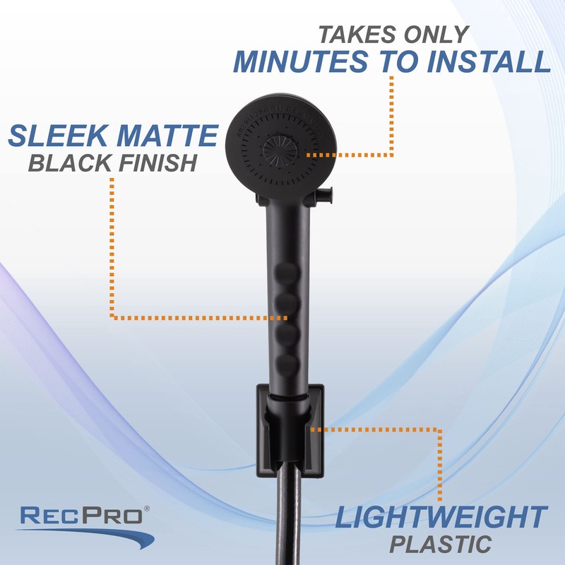 RecPro RV Handheld Shower Head and Hose with Shut Off