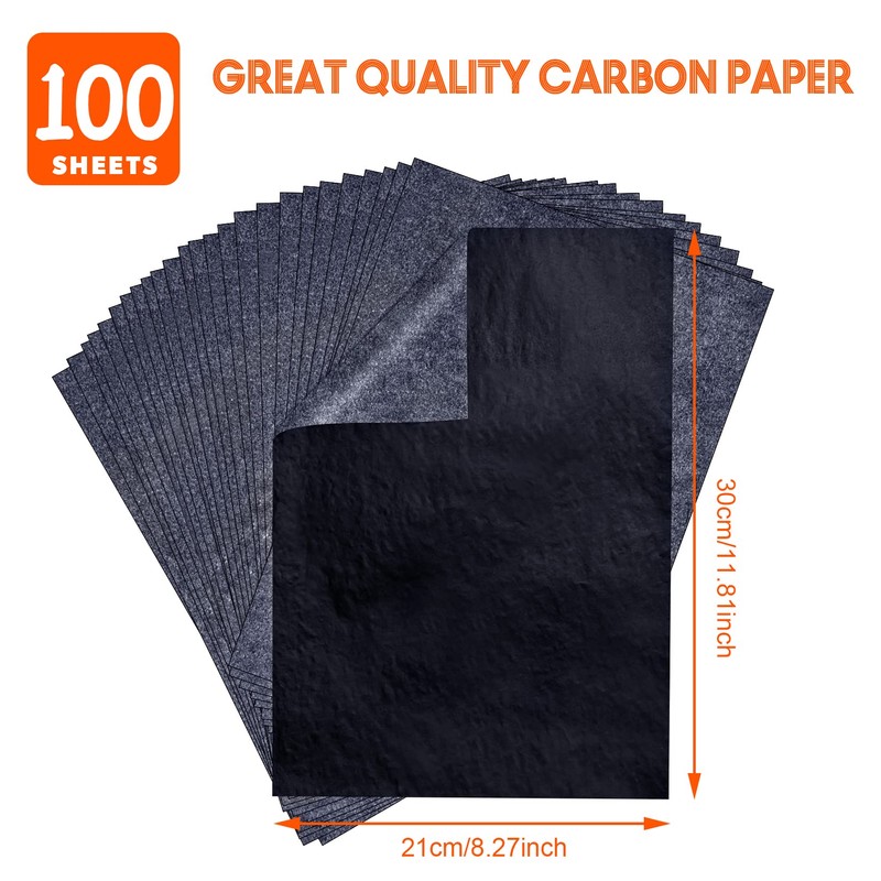 PSLER 100 Sheets Carbon Paper Sheets, Carbon Transfer Paper with