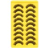 Mink Lashes D Curl Russian Strip Lashes zanlufly Fluffy Wispy