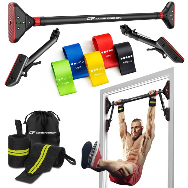 Pull Up Bar for doorway With Resistance Bands, No Screw