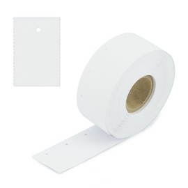 Kit: 1000 Safety, Loop Pin 125 mm Made of Clear Plastic With 1,000 Labels 30x45 mm with Threaded Hole to Roll by EPO52 – For mounting without Price Tag Gun starter kit.