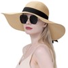 DRESHOW Women's Straw Hat with Wide Brim Floppy Foldable Cap